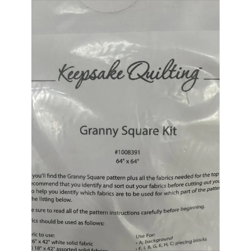 ROBERT KAUFMAN‎ Kona Cotton Solids QUILT KIT Granny Square 64